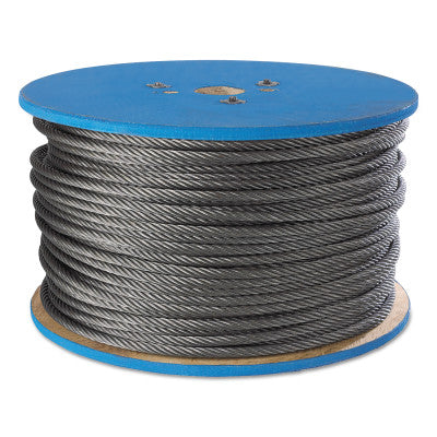 Aircraft Quality Wire Ropes, 7 Strands, 19 Strands/Wire, 3/8 in, 2,880 lb Load