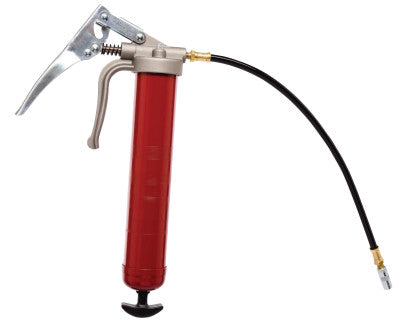 Professional Pistol Grip Grease Guns, 16 oz, 7,500 psi, Hose/Coupler, Grease