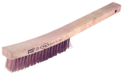 Scratch Brushes, 13 3/4 in, 4 X 19 Rows, Curved Handle