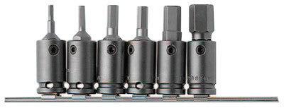 8 Piece Hex Bit Socket Sets, 3/8 in