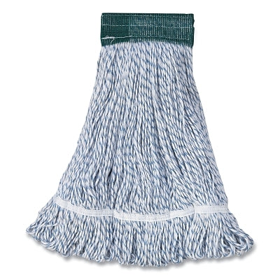 MOP HD FLR FIN WIDE RAYON/POLY MED WHT/BLU