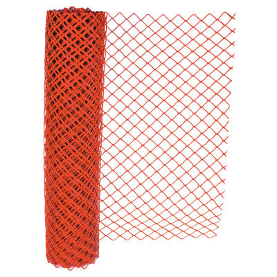 Chain Link Safety Fence, 4 ft x 100 ft, Polyethelene, Orange