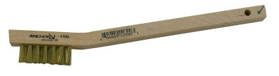 Utility Brushes, Wood Handle, Brass Bristles, Stapled