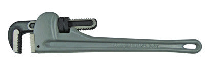 Straight Pipe Wrenches, 15 Head Angle, Drop Forged Steel Jaw, 24 in, 2/pk