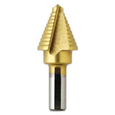 Titanium Coated Step Drill Bits, 7/8 in, 1 Step
