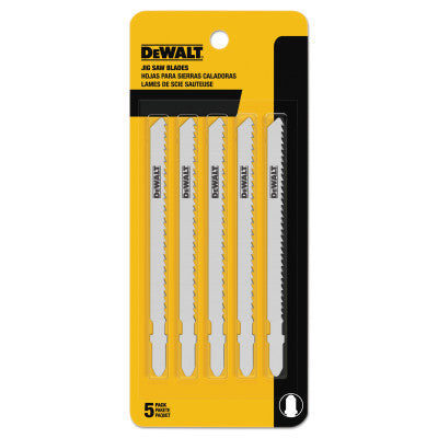 T Shank Wood Cutting Jig Saw Blades, 4 in, 6 TPI, Clean Cutting