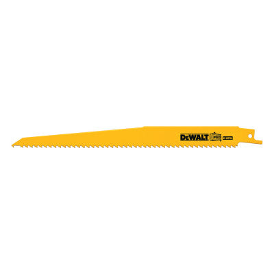 Bi-Metal Reciprocating Saw Blades, 9 in, 6 TPI, Taper Back, Wood, Bulk