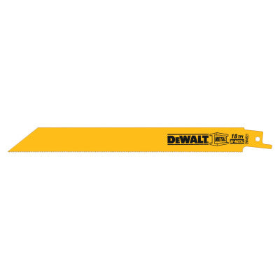 Metal Cutting Reciprocating Saw Blades, 8 in, 18 TPI, Straight Back, 5/PK