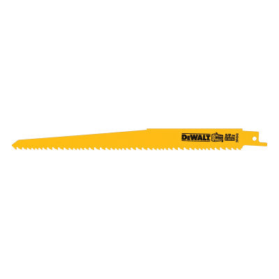 Bi-Metal Reciprocating Saw Blades, 9 in, 9 TPI, Taper Back, Wood, 5/PK