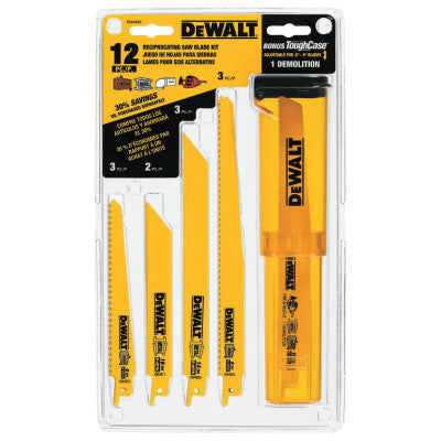 Reciprocating Blade Sets, Wood/Metal, 12 pc with Case