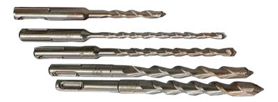 Rock Carbide SDS+ Bit Sets, 5 Pieces, Assorted