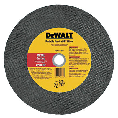High Speed Wheels, 14 in, 1 in Arbor, A24R, 5,500 rpm, Metal Cutting