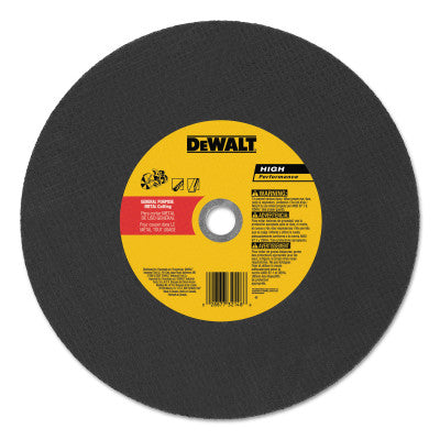 High Speed Wheels, 14 in, 20 mm Arbor, A24R, 5,500 rpm, Metal Cutting