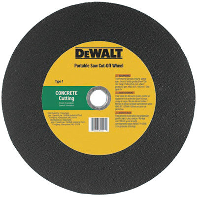 High Speed Wheels, 14 in, 1 in Arbor, C24P, 5,500 rpm, Concrete Cutting