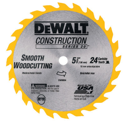 Cordless Construction Saw Blades, 5 3/8 in, 24 Teeth