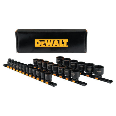 26 Piece Metric Impact Socket Sets, 1/2 in Drive, 6 Point