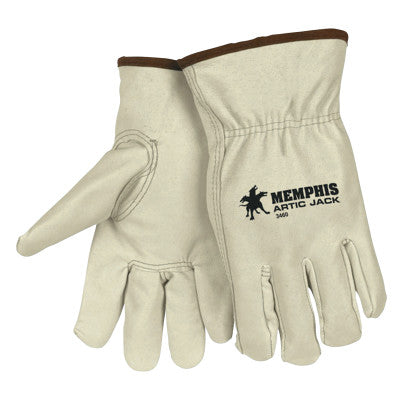 Artic Jack Gloves, Pigskin/Thermosock, X-Large, Beige/Blue