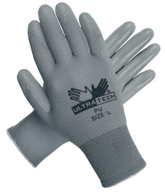 UltraTech PU Coated Gloves, Large, Gray