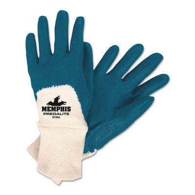 9780 Predalite Light Nitrile Coated Palm Gloves, Small, Blue