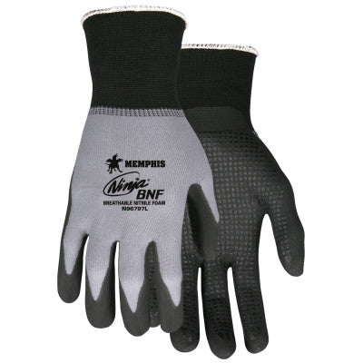 Ninja BNF Gloves, Large, Gray, 12 in, Work