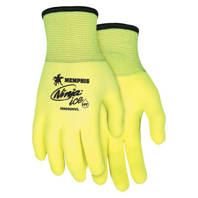 Ninja Ice Hi-Vis Gloves, Large, Hi-Vis Lime/White