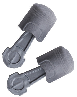 Pistonz Earplugs, Polyurethane, Metallic Gray, Thumb-Grip, Uncorded