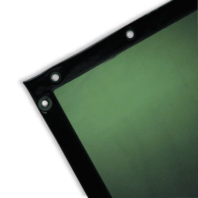 See-Thru Welding Curtains, 6 ft X 8 ft, Vinyl, Green