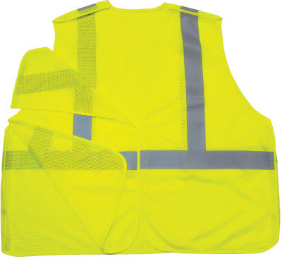 GloWear 8215BA Class 2 Breakaway Vests, S/M, Lime
