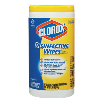 Disinfecting Wipes, 7 x 8, Lemon Fresh, 75/Canister