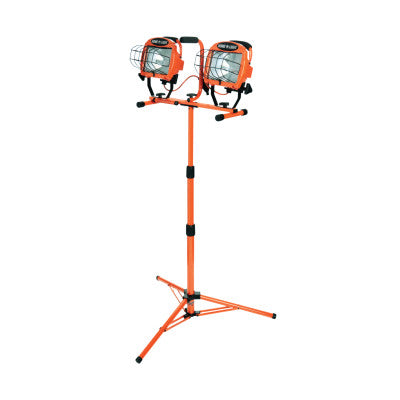 1000W Twin Head Telescoping Double Halogen Flood Light w/Switches/Tripod Base
