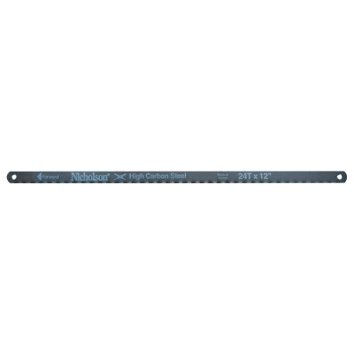 Solid Flexible Carbon Steel Hacksaw Blades, 12 in, 24 TPI