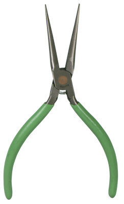 Slim Line Long Needle Nose Pliers, 5 1/2 in Long, 1 3/4 in Jaw, Serrated