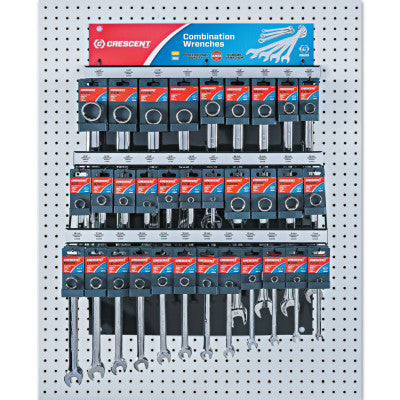 32 Piece SAE/Metric Combination Wrench Waterfall Display, Inch; Metric