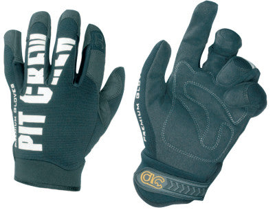 Pit Crew Gloves, Black, Large
