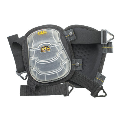 Gel-Tek Stabili-Cap Kneepads, Nylon Elastic Strap, Black
