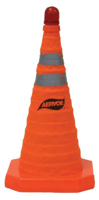 Collapsible Safety Cones, 18 in, Nylon, Orange