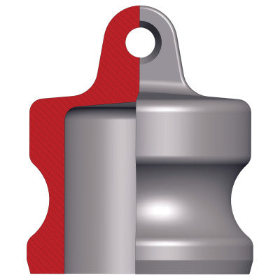 Andrews/Boss-Lock Type DP Cam and Groove Dust Plugs, 2 7/16 in Dia, Aluminum