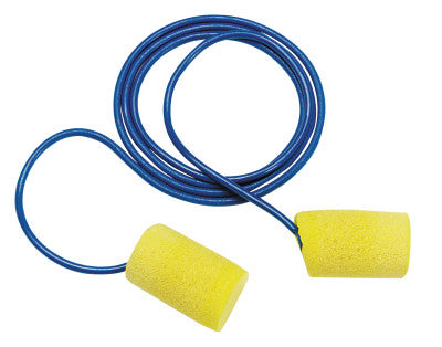 E-A-R Classic Foam Earplugs, Polyurethane, Yellow, Corded