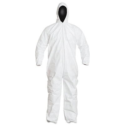 TYVEK ISOCLEAN COVERALLSERGED SEAMS WHITE LG