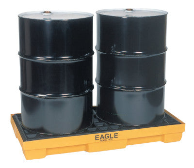 Spill Containment Pallets, Yellow, 5,000 lbs, 30 gal, 51 1/2 in x 26 1/4 in