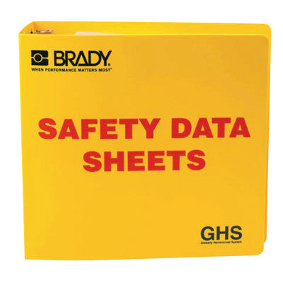 GHS Safety Data Sheet Binders, English, 3 in, Yellow