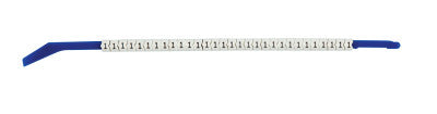 Clip Sleeve Wire Markers, 0.2 in x 2.7 in, "1", Black on White