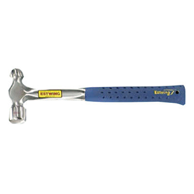 Ball Pein Hammer, Straight Nylon Vinyl Handle, 13 in, Steel 16 oz Head