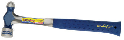 Ball Pein Hammer, Straight; Cushion Grip Steel Handle, 11 in, Steel 8 oz Head