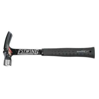 Solid Steel Framing Hammer, Black Nylon Vinyl Handle, 13 5/8 in, 15 oz