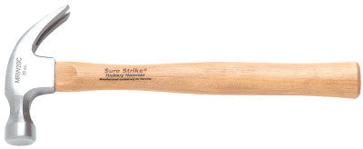 Sure Strike Curve Claw Hammer, Forged Steel, Cushion Grip Hickory Handle, 14 in