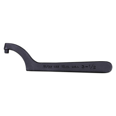 Pin Spanner Wrenches, 3 1/2 in Opening, Pin, Forged Alloy Steel, 9 in