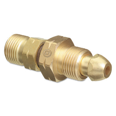 Brass Cylinder Adaptors, CGA-510 POL Acetylene To CGA-410 Canadian Acetylene