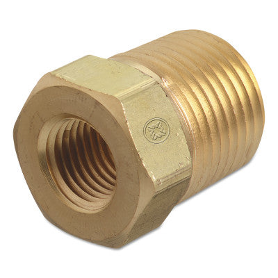 Pipe Thread Bushings, 3,000 PSIG, Brass, 1/2 in (NPT);3/8 in (NPT)