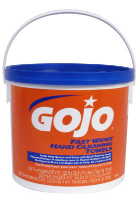 FAST WIPES Hand Cleaning Towels, Citrus, Wet Wipe Bucket, 225